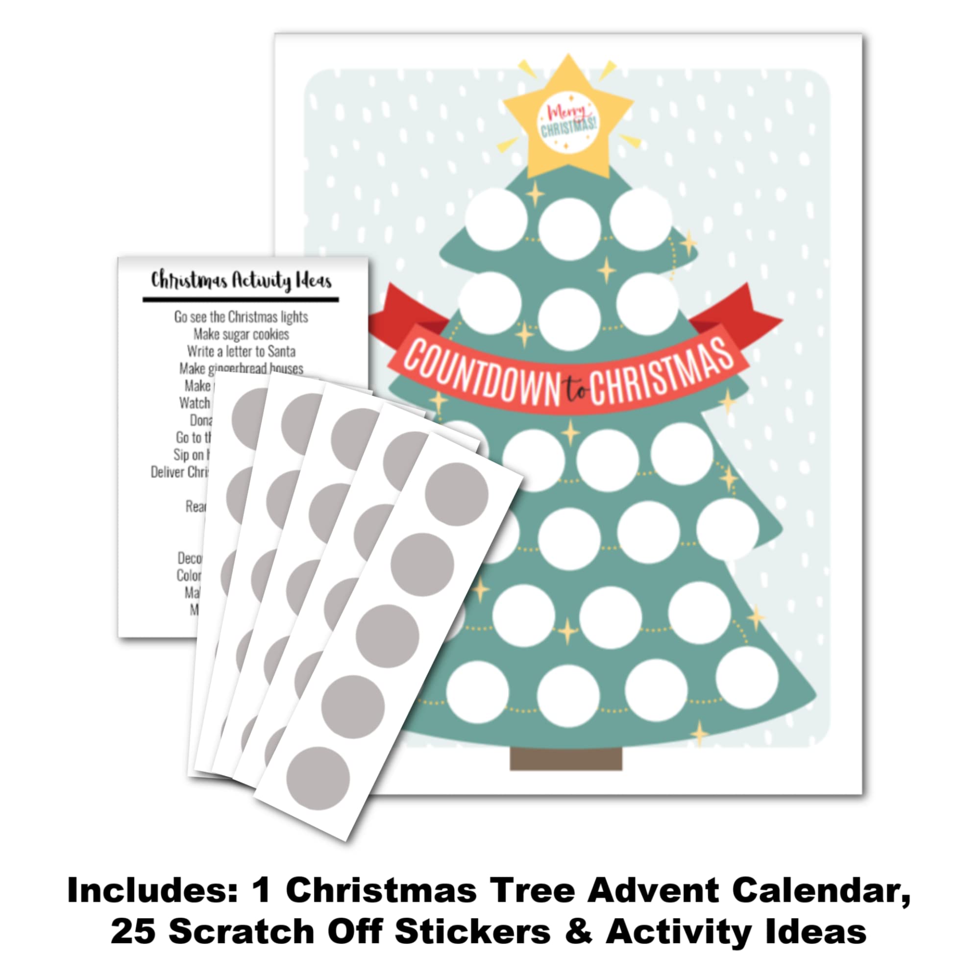 Calendario de Adviento para árbol de Navidad para rascar
