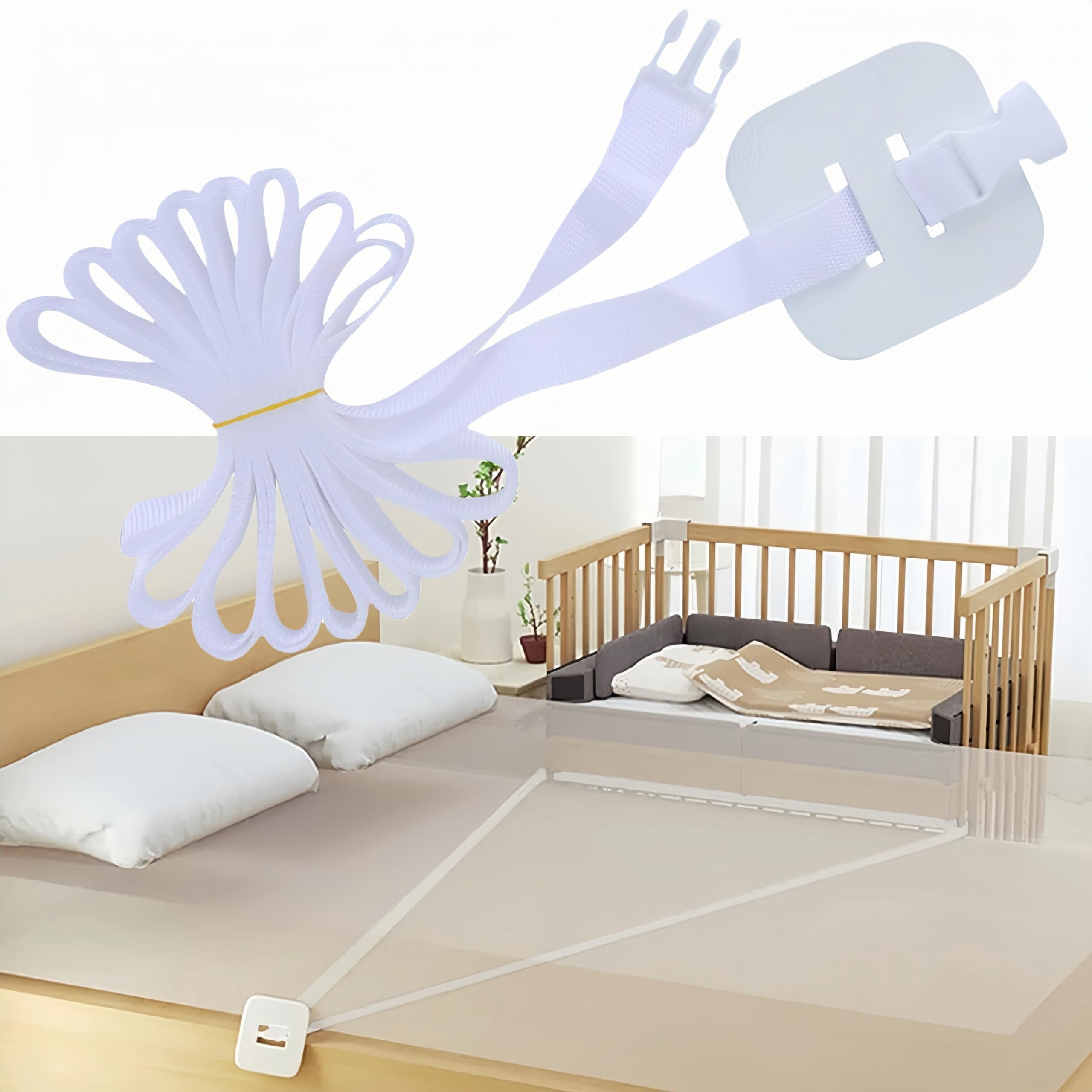 Strap for Cot Bed Straps, Cot Strap, 8 m Fastening Strap for Cot Support Strap for Cot Strap Join Cot