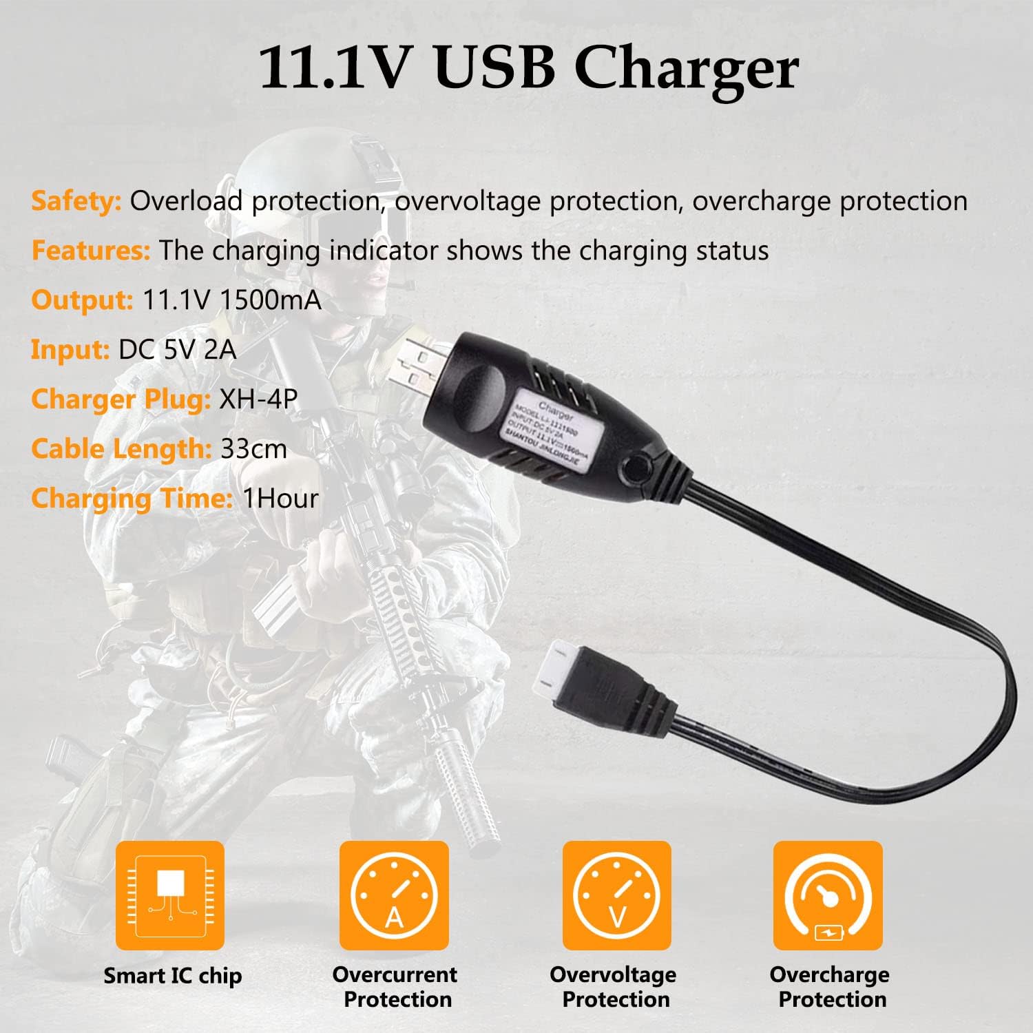 3300mAh Airsoft Battery 11.1V Nunchuck Battery with Dean-Style T Plug and Mini Tamiya Cable 3S Rechargeable Stick Shape Butterfly Fit for aeG AK47 M4 MP5 and Most Airsoft Model Guns Rifles