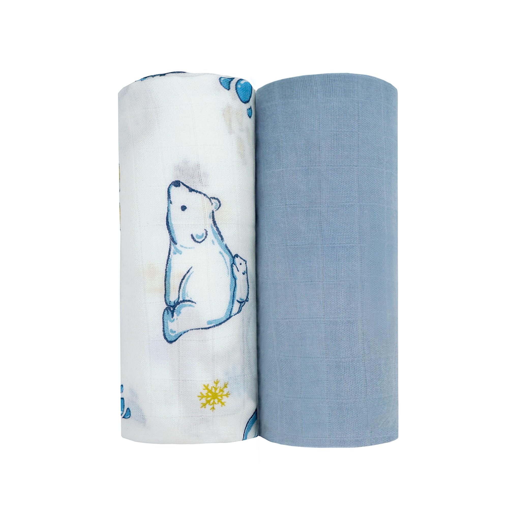 Miracle Baby Baby Blankets for Newborn,Large Bamboo Cotton Cloths for Baby Boy or Girl Blanket 120x120cm, Baby Swaddle Wrap Receiving Blankets,Muslin Swaddle,infant Shower Gifts Set- 47"x 47",2 Pack