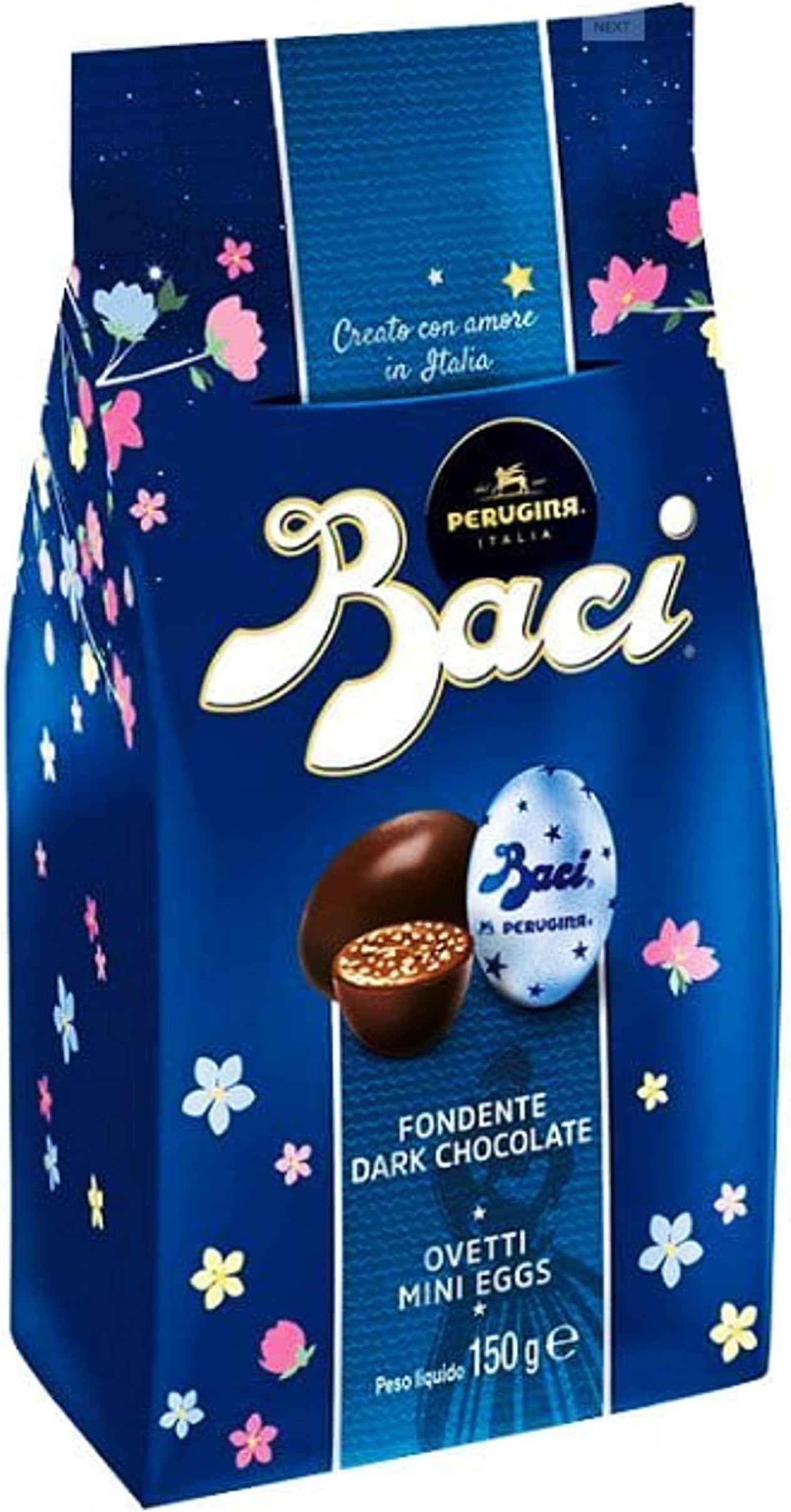 Perugina Dark Chocolate Mini Easter Eggs with Hazelnut Filling - Mothers Day Easter Gift 150g