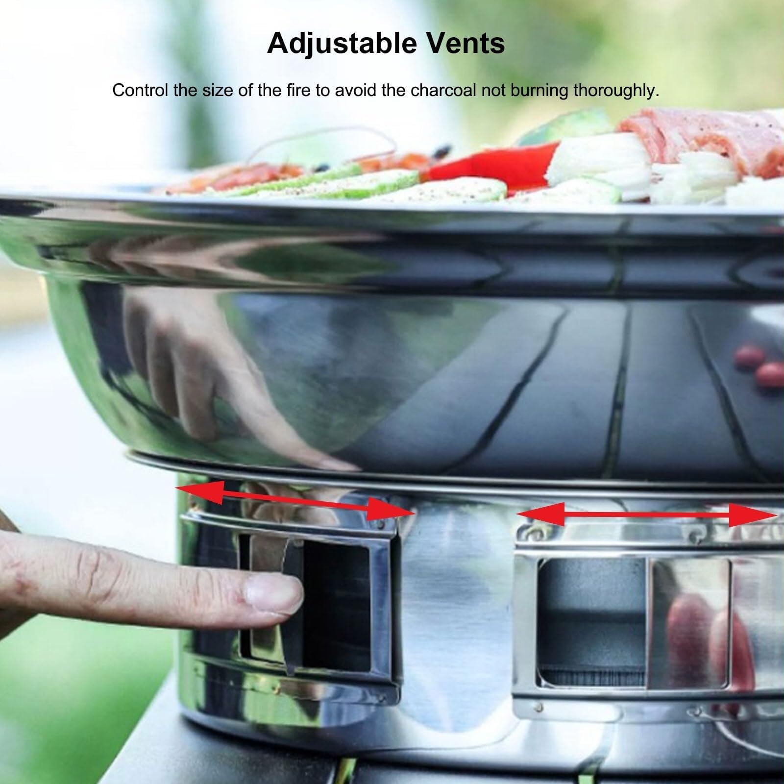 Griglia for barbecue coreana a carbone, piccola griglia a carbone 13,7 pollici griglia portatile griglia for barbecue in acciaio inossidabile griglia kbbq da tavolo campeggio interno all'aperto