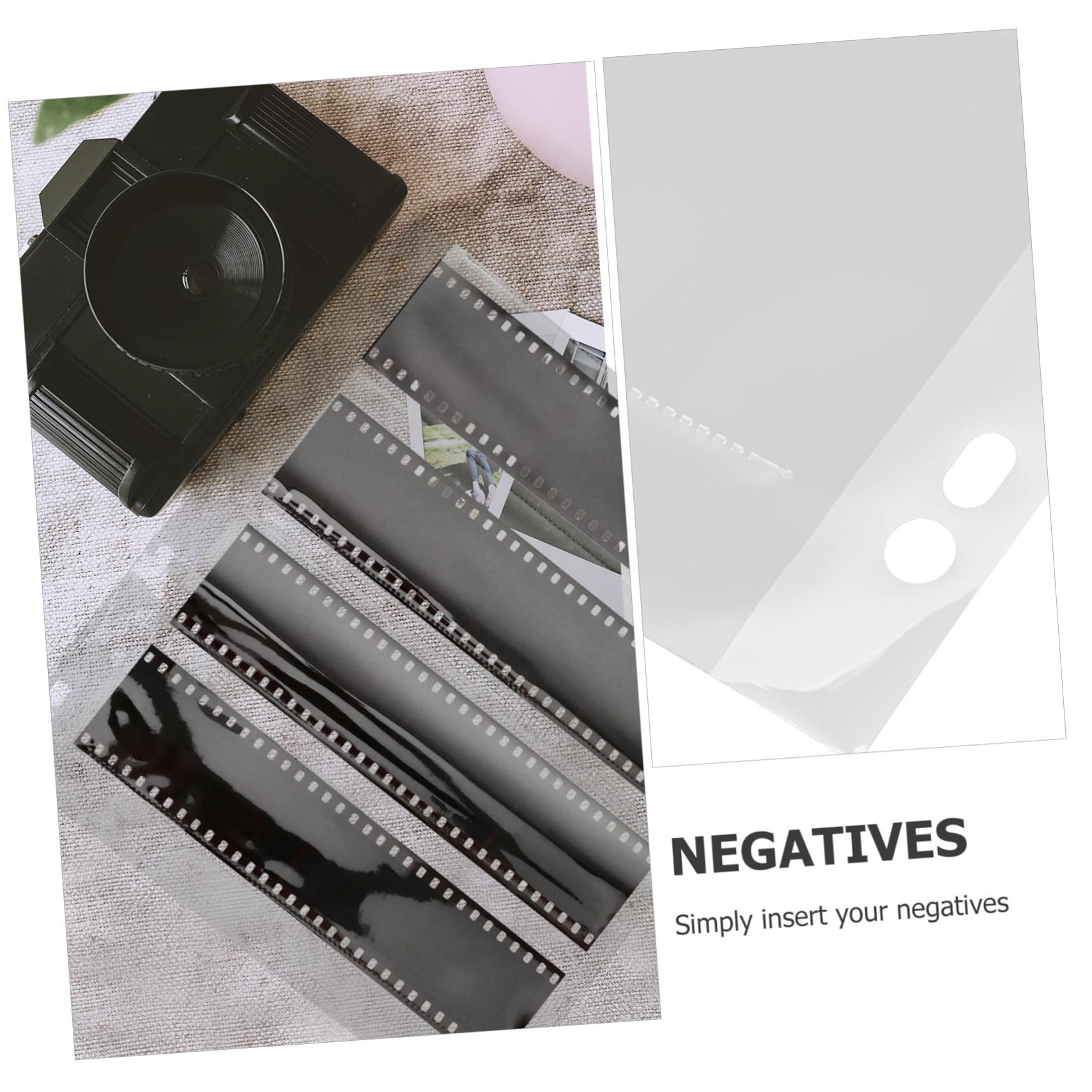 jojofuny Fundas de Transportar Limpio de Ideales y Elegante Fáciles para Negativos Película 10piezas Resistentes Impermeables de PE, Diseño para Coleccionistas y Archivo Familiar