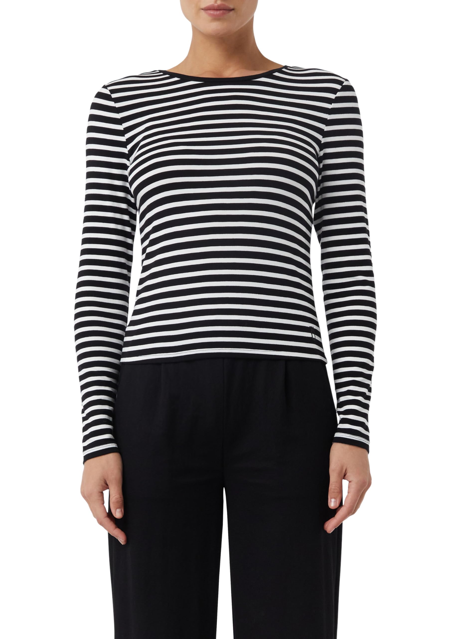 COMMA Gestreiftes Longsleeve aus Baumwolle