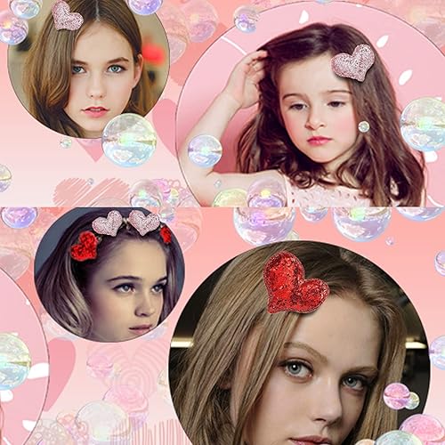 Miniatura 5 de 9 pinzas para el cabello con forma de corazón para el día de San Valentín pasadores con forma de corazón para niñas día de San Valentín boda fiesta