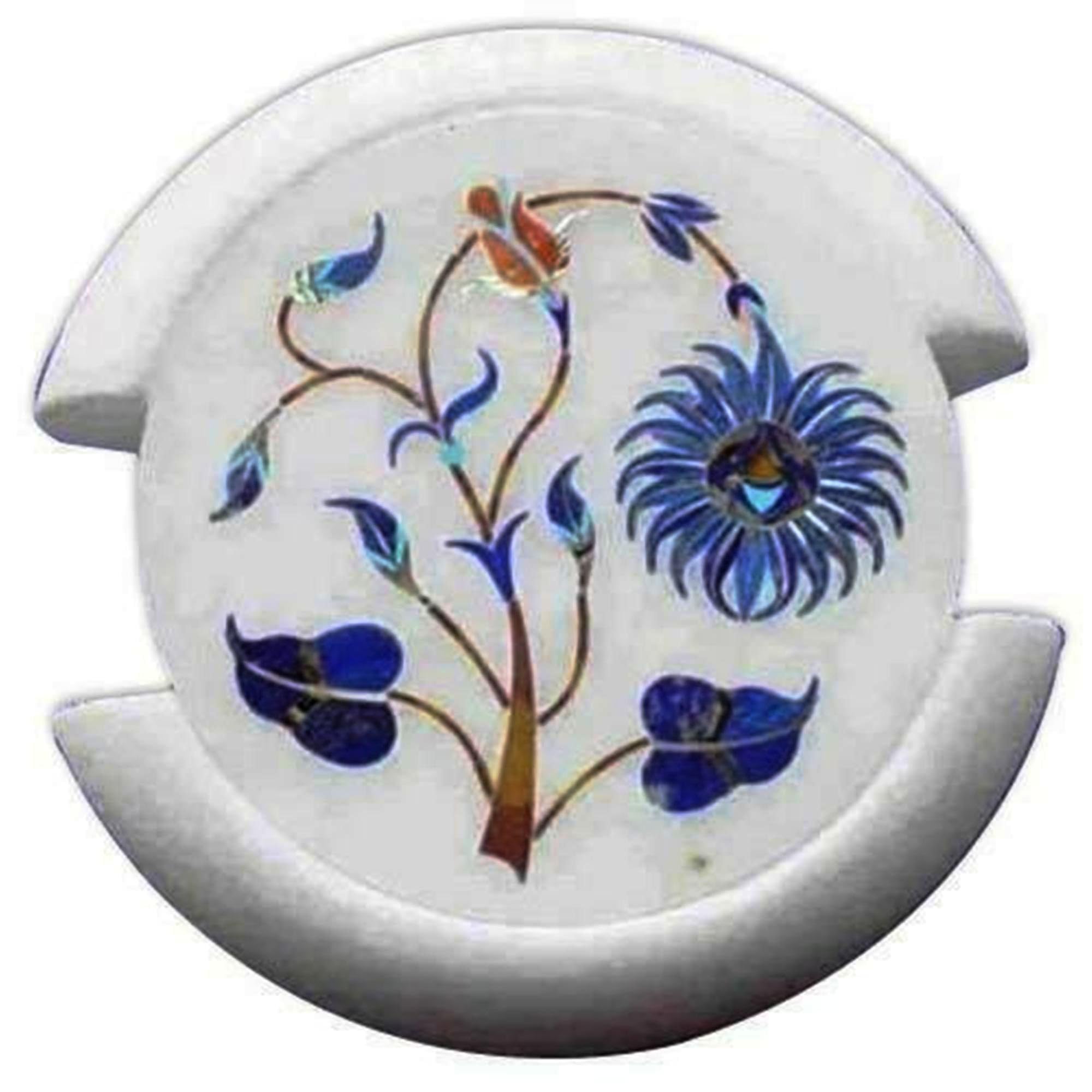 Sous-verres décoratifs en lapis lazuli de 11,4 cm pour sublimer vos tables de salon