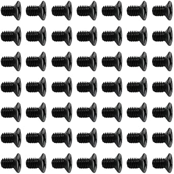 50Pcs مسامير القرص الصلب 2.5 بوصة، غير القابل للصدأ شقة فيليبس رئيس HDD SSD M3 &times; 5 مم تصاعد المسمار للكمبيوتر الكمبيوتر المحمول القضية،2.5 "أسود