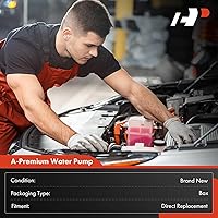 Vista 2 de A-Premium Bomba de agua del motor con junta [DOHC, 6 cilindros 2.7L] Compatible con Chrysler & Dodge, se adapta a 300, Concorde 98-04, Intrepide