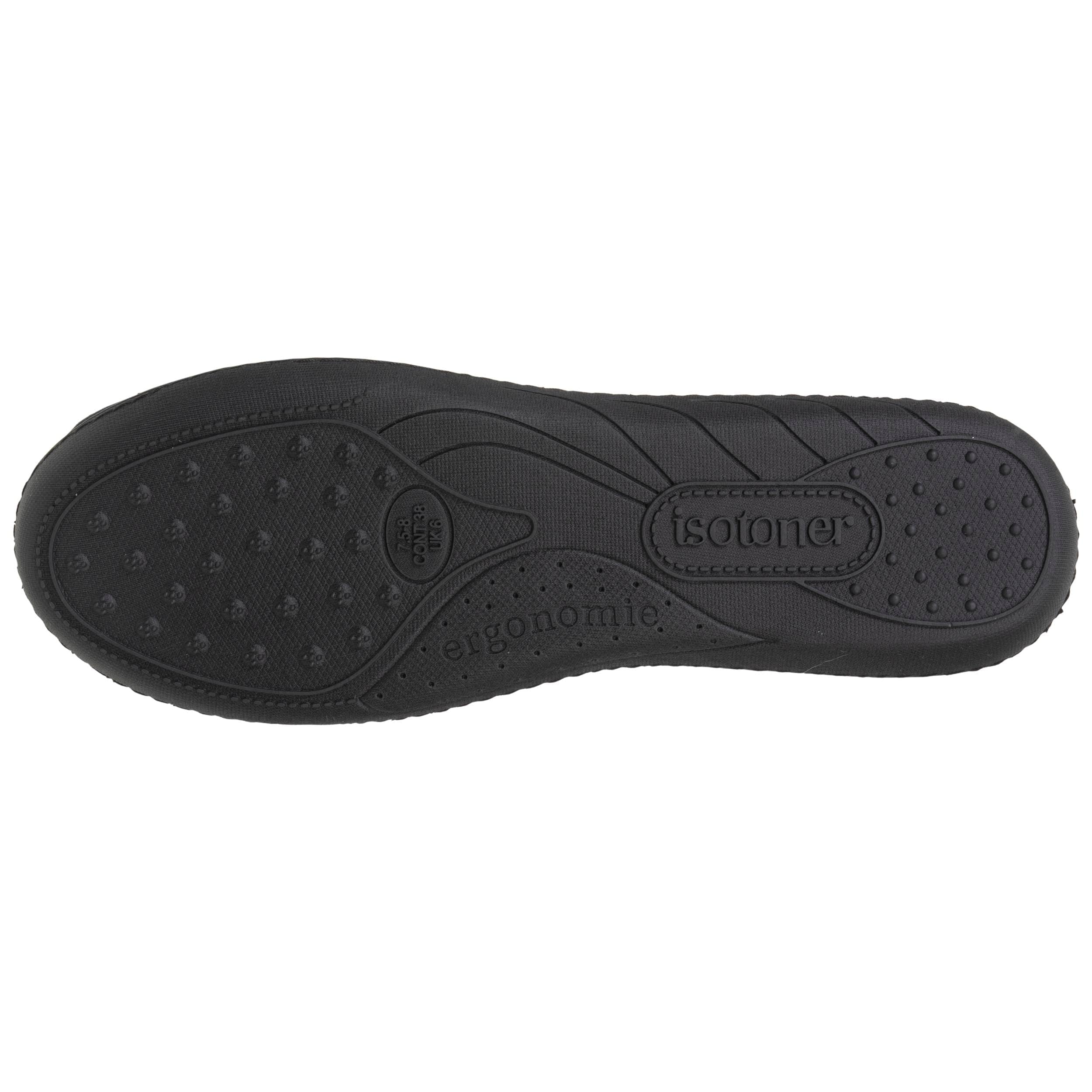 Isotoner Chaussons pantoufles Ballerines femme semelle ultra-souple, confortables, semelle à mémoire de forme