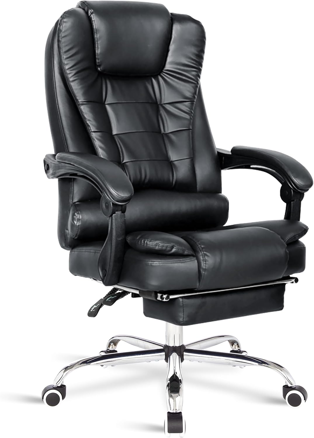 Blisswood Executive Office Chair With Footrest & Lumbar Support Ergonomic Recliner Computer Desk Chair Adjustable Back Rest Heavy Duty 360° Swivel Chair Black for Home Office Blisswood Executive Office Chair With Footrest & Lumbar Support Ergonomic Recliner Computer Desk Chair Adjustable Back Rest Heavy Duty 360° Swivel Chair Black for Home Office