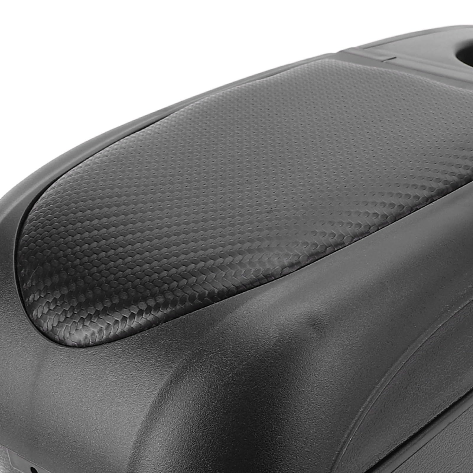 Consola con Reposabrazos Deslizante Ajustable |Organizador Premium de ABS de Doble Capa con 6 Puertos USB (Black)