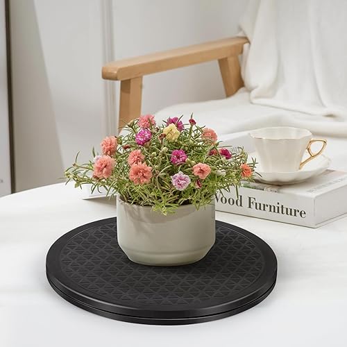 Miniatura 6 de Soporte giratorio de alta resistencia de 10 pulgadas con rodamientos de bolas de acero  Lazy Susan tocadiscos para monitores de pantalla plana,