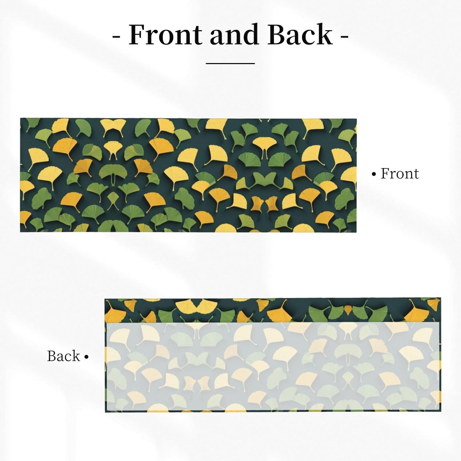 Small Fan Ginkgo Leaf Prints Curtain Valance 54x18in