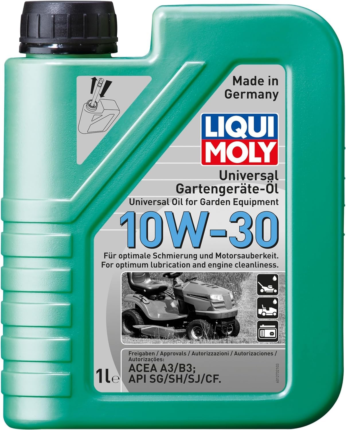 LIQUI MOLY Aceite universal para aparatos de jardinería 10W-30 | 1 L | Aceite de motor mineral | 1273