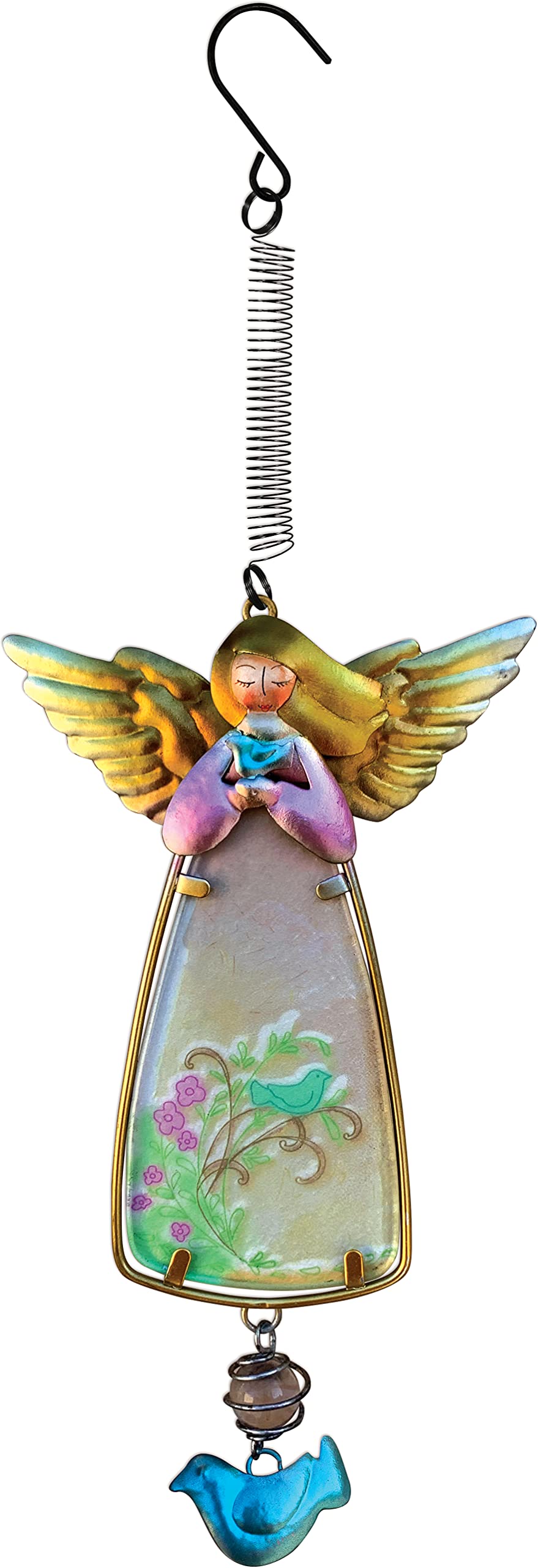 Sunset Vista DesignsGarden Party Hanging Bouncy, 12-Inch, Angel with Bird