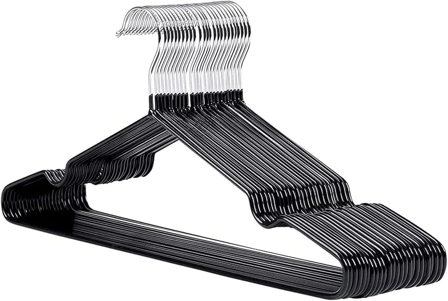 20 Pack Premium Rubber-Coated Metal Clothes Hangers Non-Slip Space-Saving