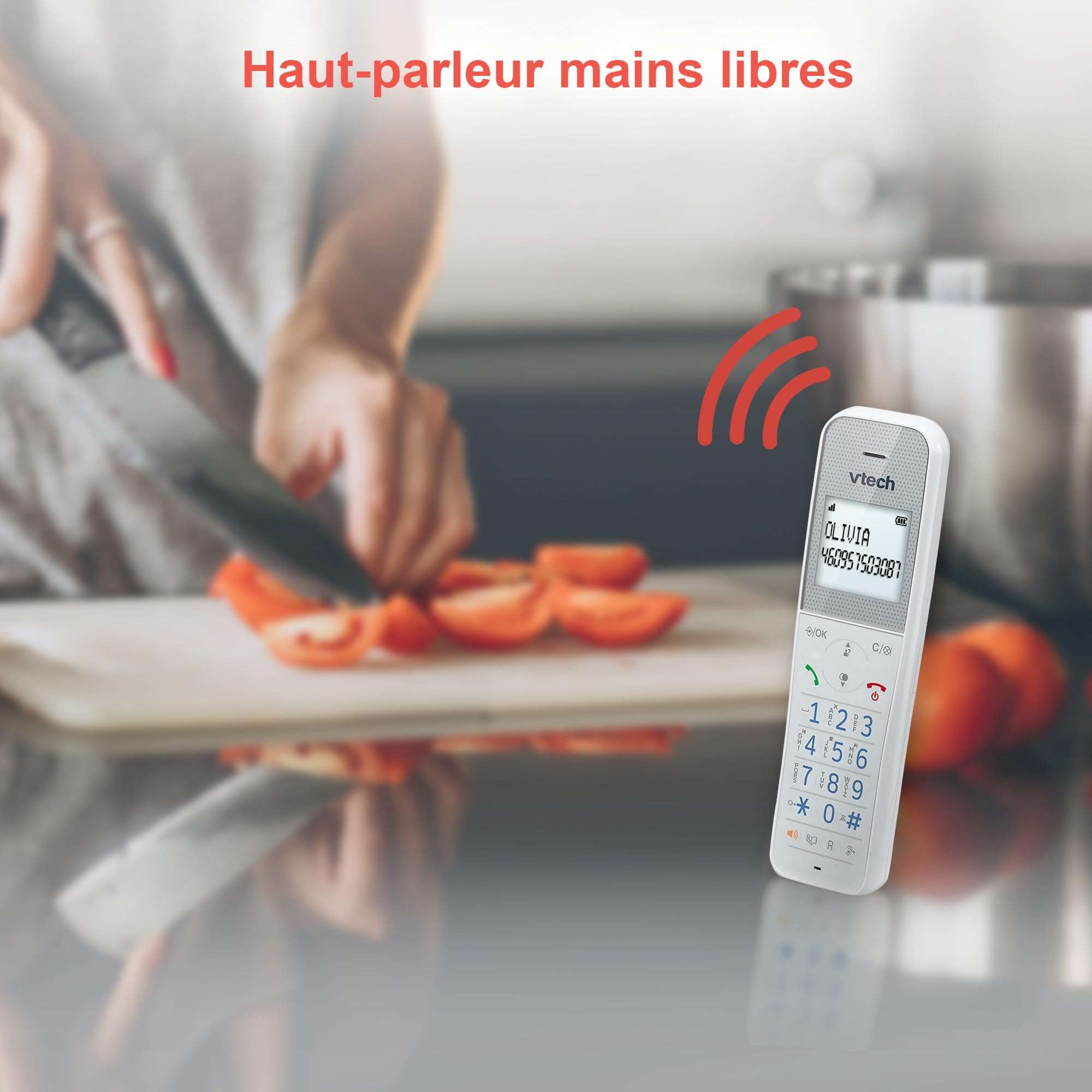 VTech XS1050 Schnurlostelefon mit Anrufbeantworter, schnurloses DECT-Telefon, Anruferkennung/Anruffunktion, Lautstärkeregler, Freisprechfunktion, Anrufschutz
