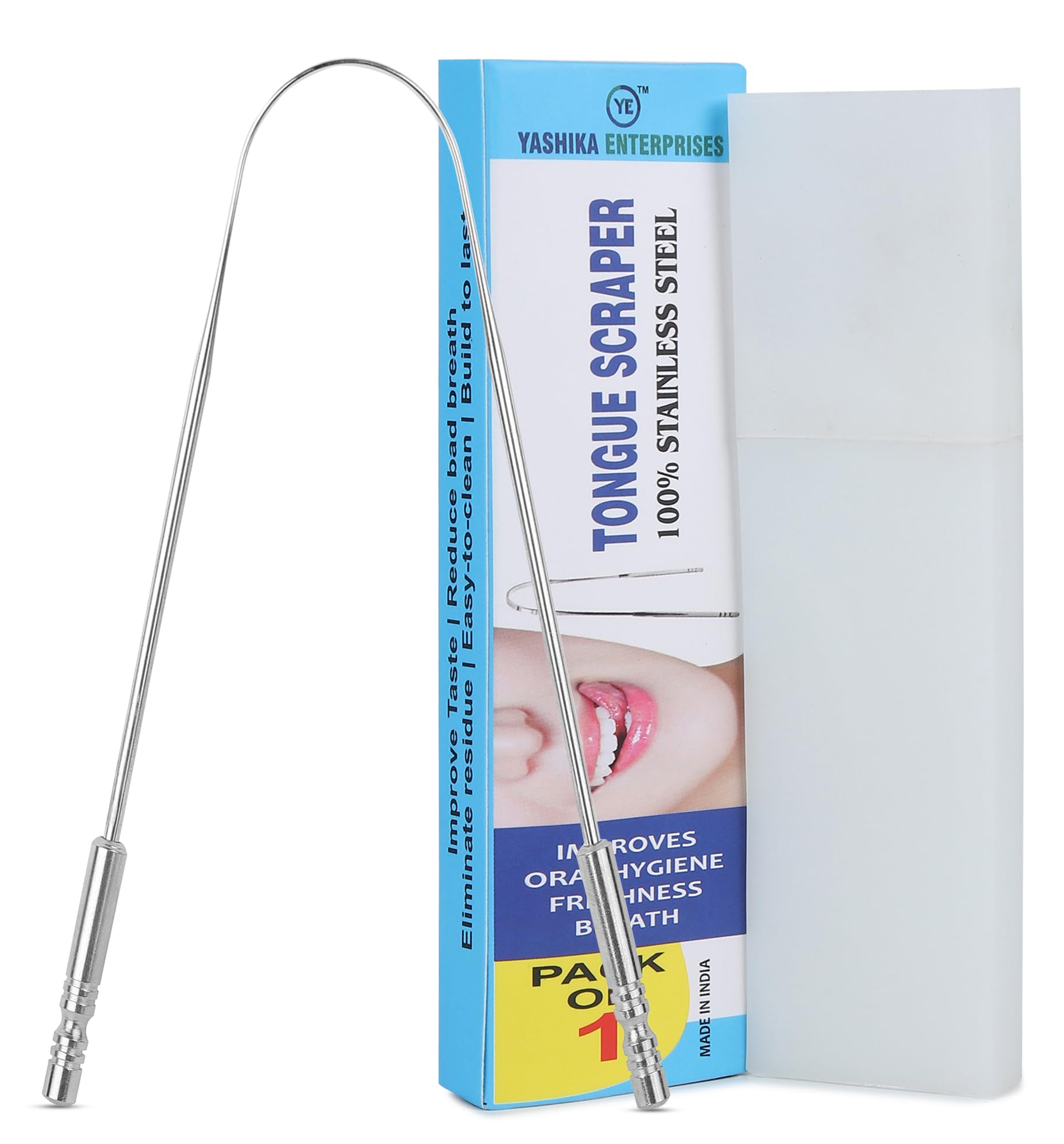 YASHIKA ENTERPRISES Tongue Scraper with Case Easy to Use Tongue Scraper for Adults Tongue Cleaner for Oral Care