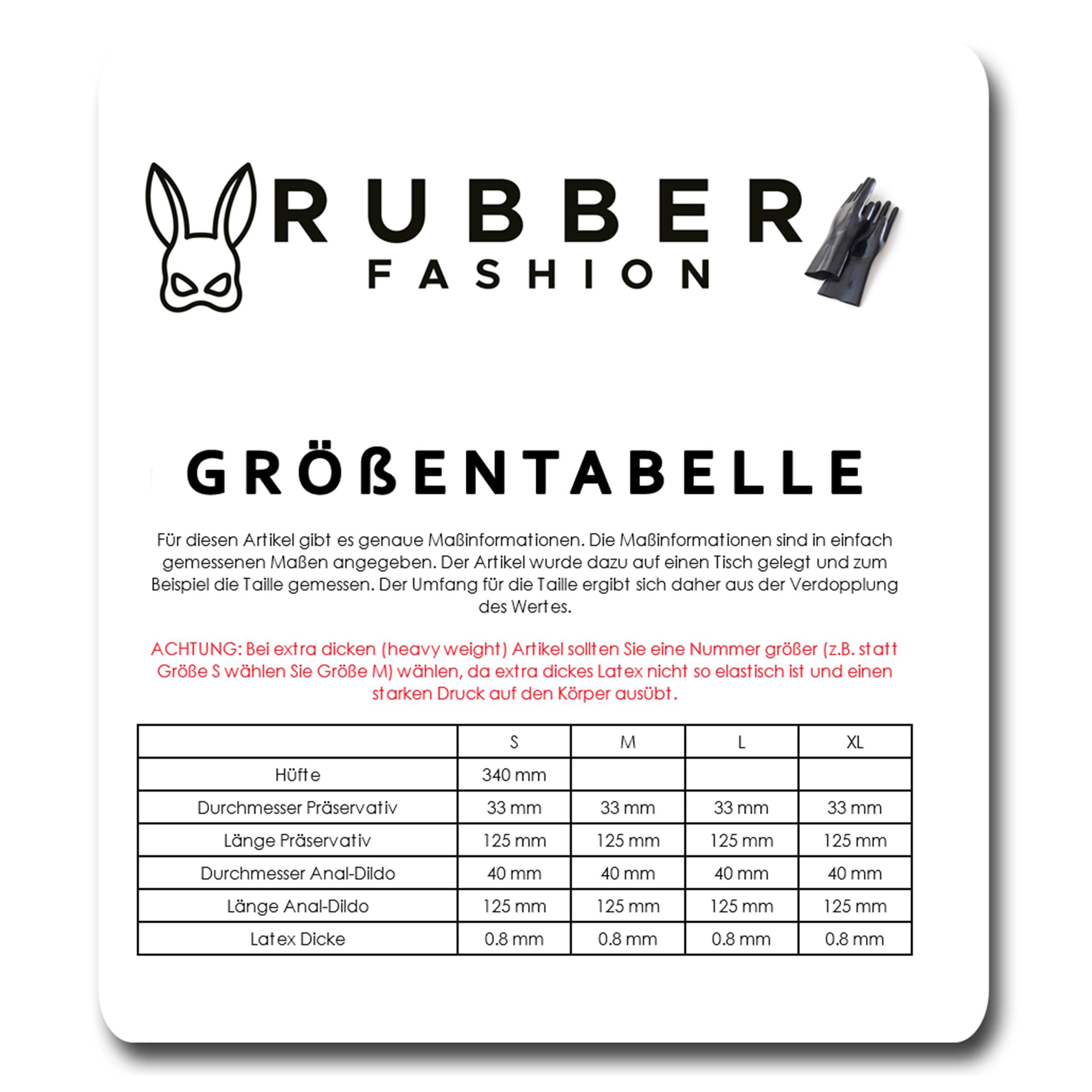 Rubberfashion Latex Slip - Kurze Pants mit Penishülle und aufblasbarer Dildo Anal - Rubber Dessous für Herren