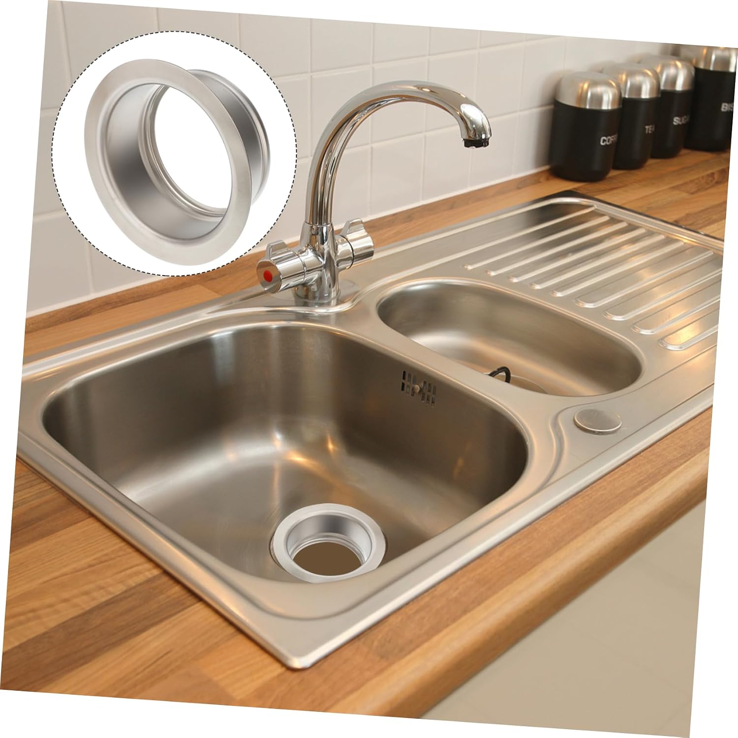Garbage Disposal Drain Strainer Sink Flange Gasket Stainless Steel Fit for Kitchen Sink