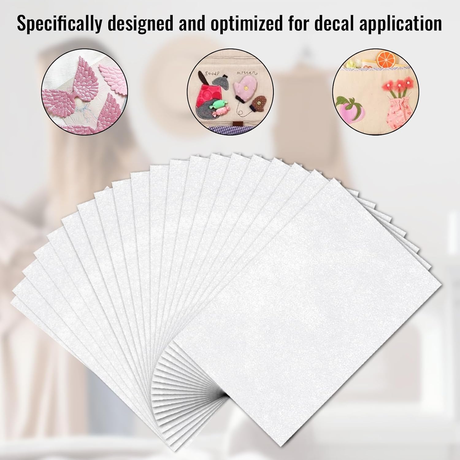 20 Sheets Fusible Webbing for Fabric Applique 8x12 Inch Fusible Bonding Web Medium Weight Iron On Interfacing for Fabric Applique DIY Crafts