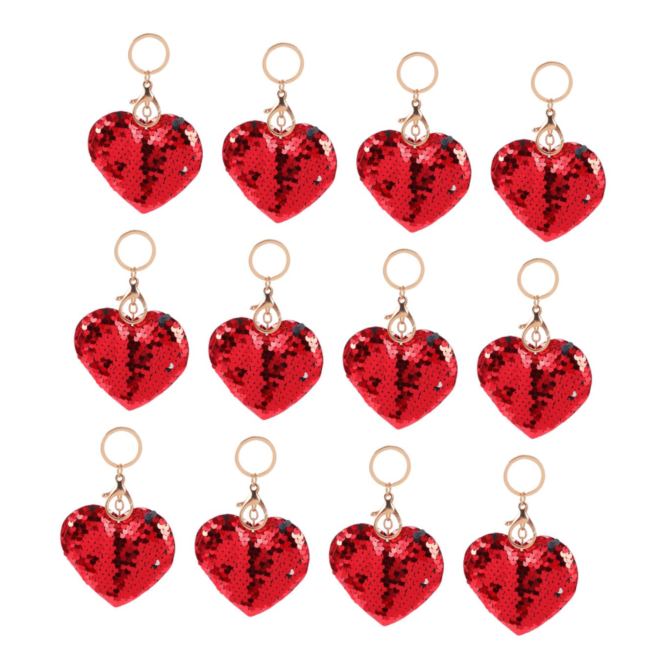 POPETPOP 24pezzi Portachiavi Paillettes Glitterate Per Portachiavi Decorativo Reversibile Per Chiavi Borse