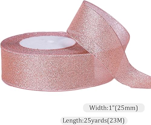 Miniatura 7 de Cinta púrpura con purpurina de 1-12 pulgadas x 25 yardas, cinta brillante metálica con purpurina para árboles de Navidad, coronas, ramos,