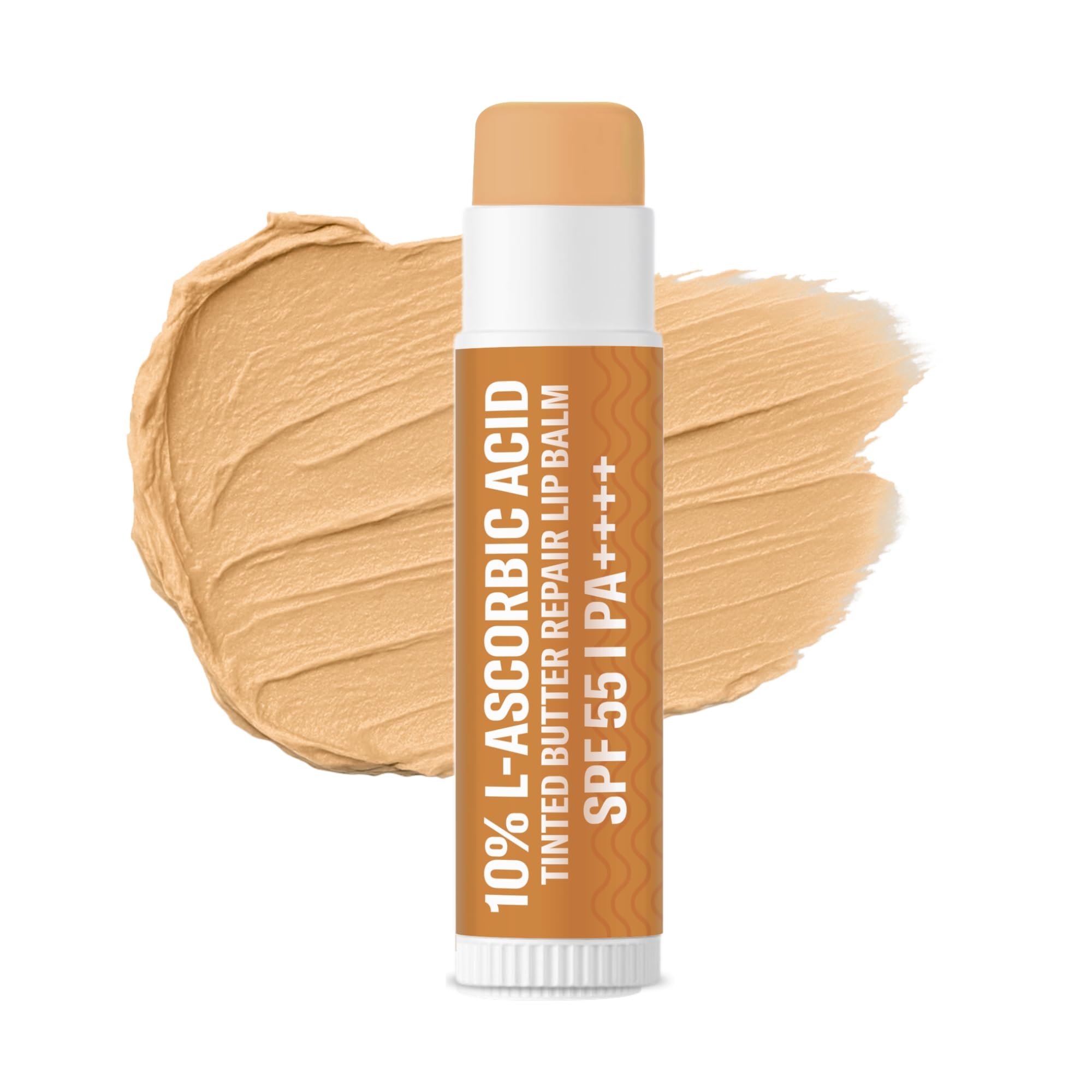 BAKE 10% L-Ascorbic Acid Tinted Butter Brightening Lip Balm Spf 55 Pa++++ With Kojic Acid 24 Hour Moisturization