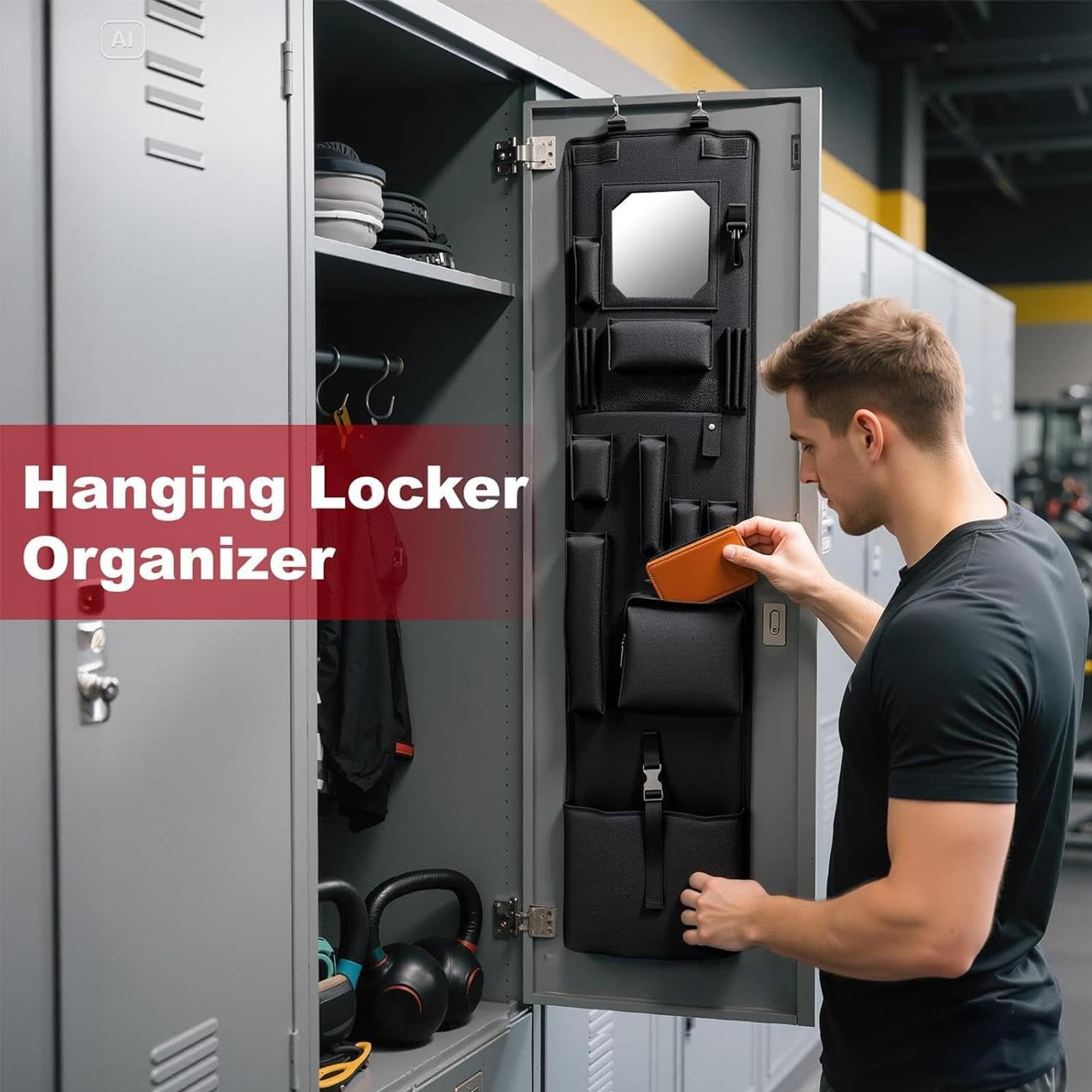 Organizer per armadio, portaoggetti sopra la porta, Oxford, 130 cm, con