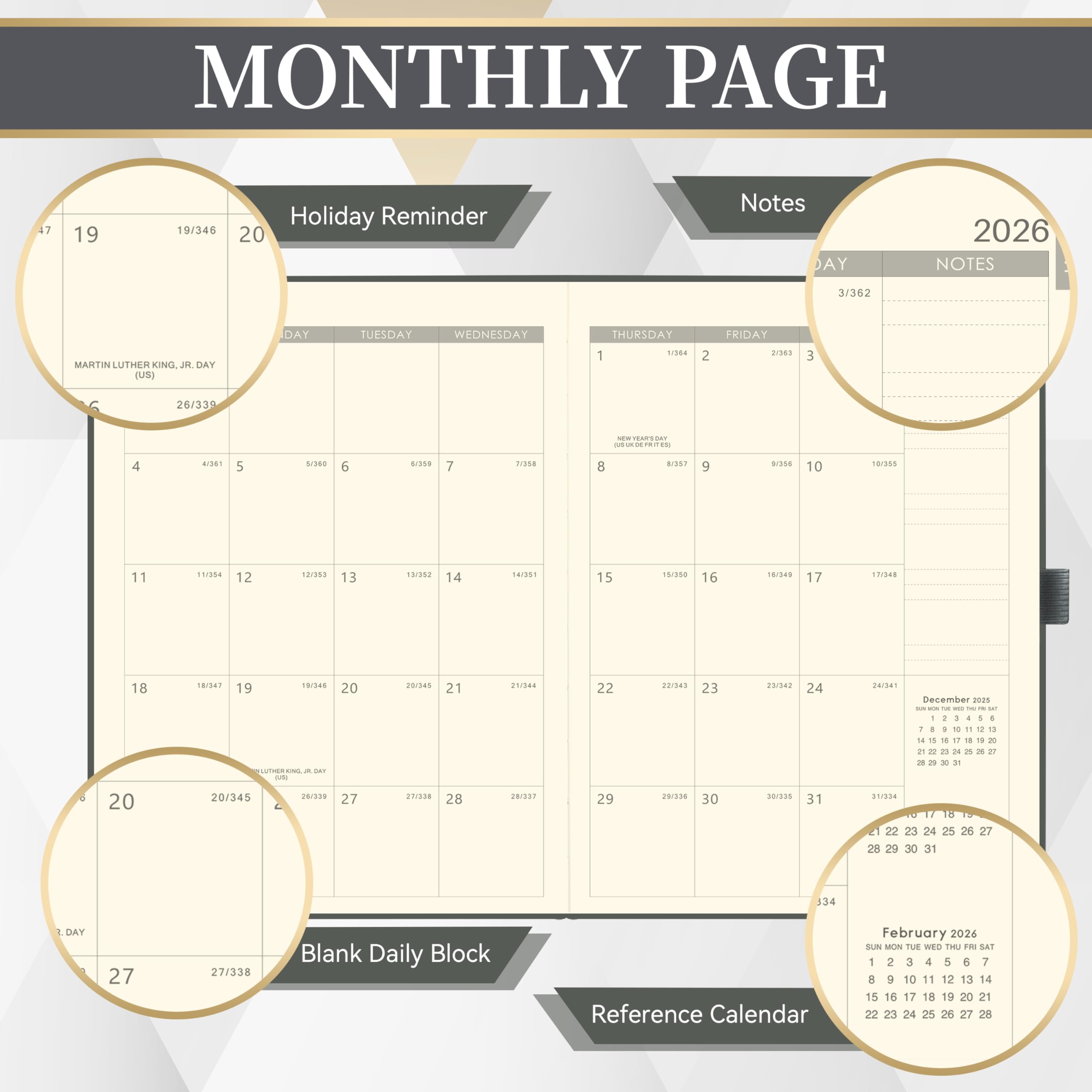 Snapklik.com : 2026 Planner - Weekly And Monthly Planner 2026, 8.5"x11 ...