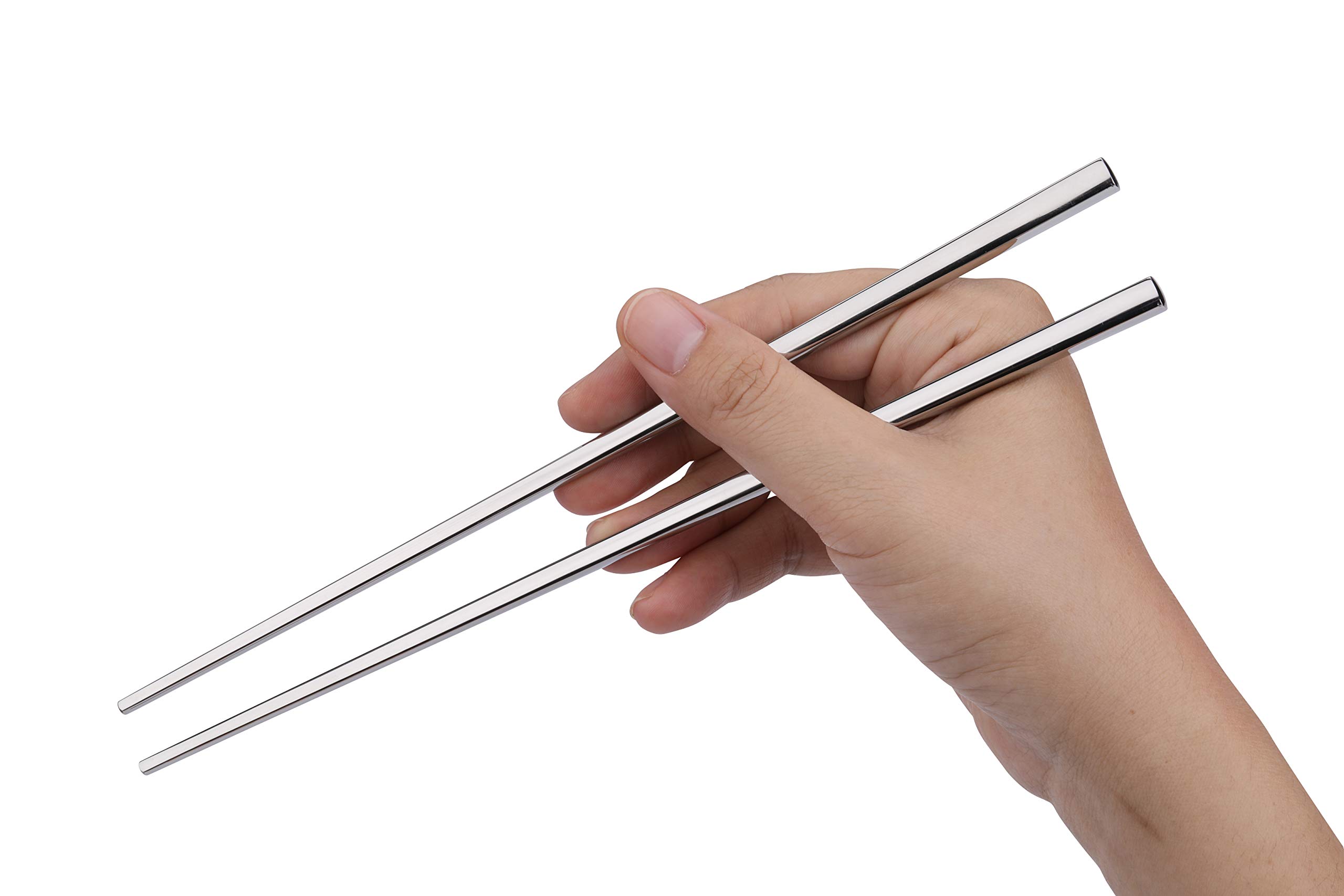 Stainless Steel Chopsticks Set - 5 Pairs Reusable -3 Stainless Steel Chopsticks Set - 5 Pairs Reusable -3