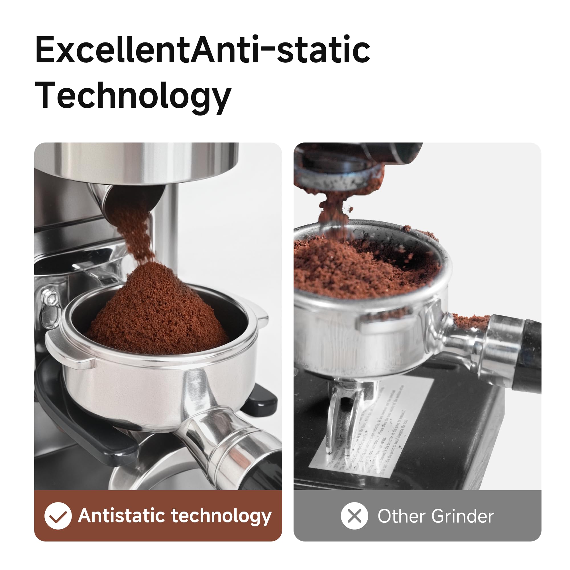 HIBREW G7 - Macinino per caffè espresso con fresa conica, misurino magnetico, alloggiamento in metallo, 48 livelli di macinazione - per caffè espresso e caffè a goccia