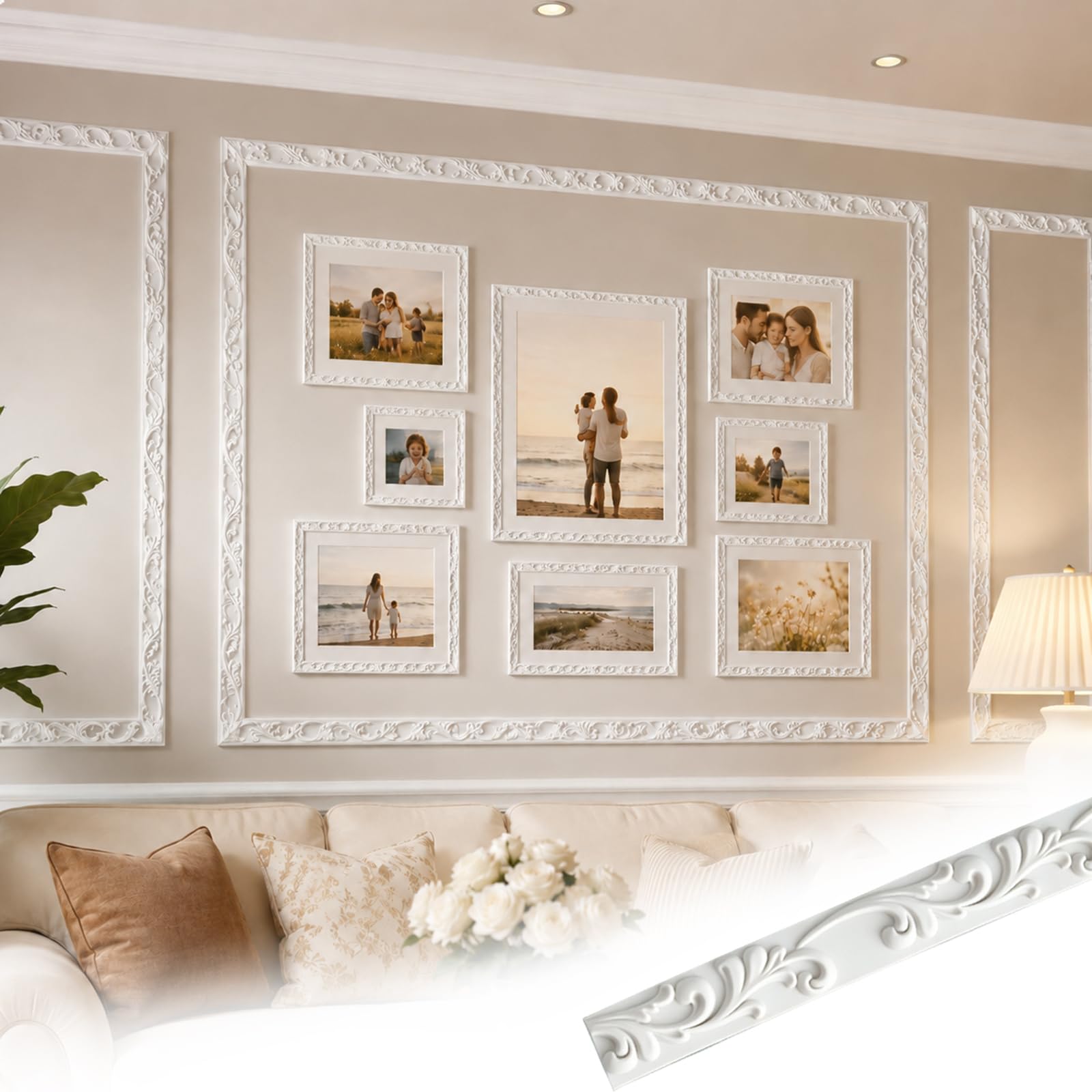 Flexible Molding PVC Ceiling-Wall Decoration Trim DIY for Mirror Edge I,5m