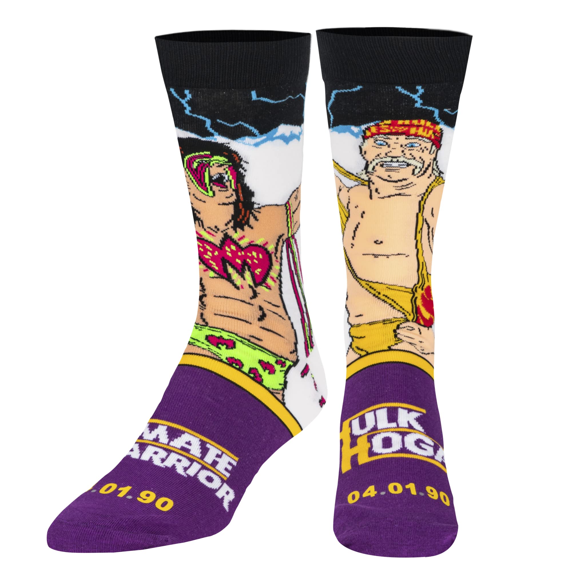 ODD SOX Men's Crew Socks - WWE Legendary Matches Collection (UK Adult 6-12)