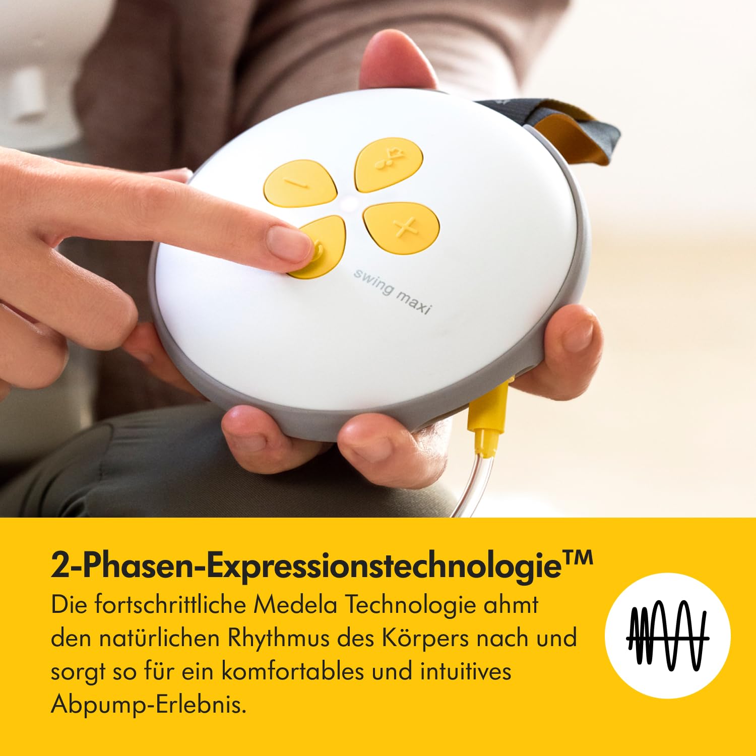 Medela Swing Maxi Elektrische Doppelmilchpumpe mit PersonalFit Flex Brusthauben und 2-Phase-Expression-Technologie