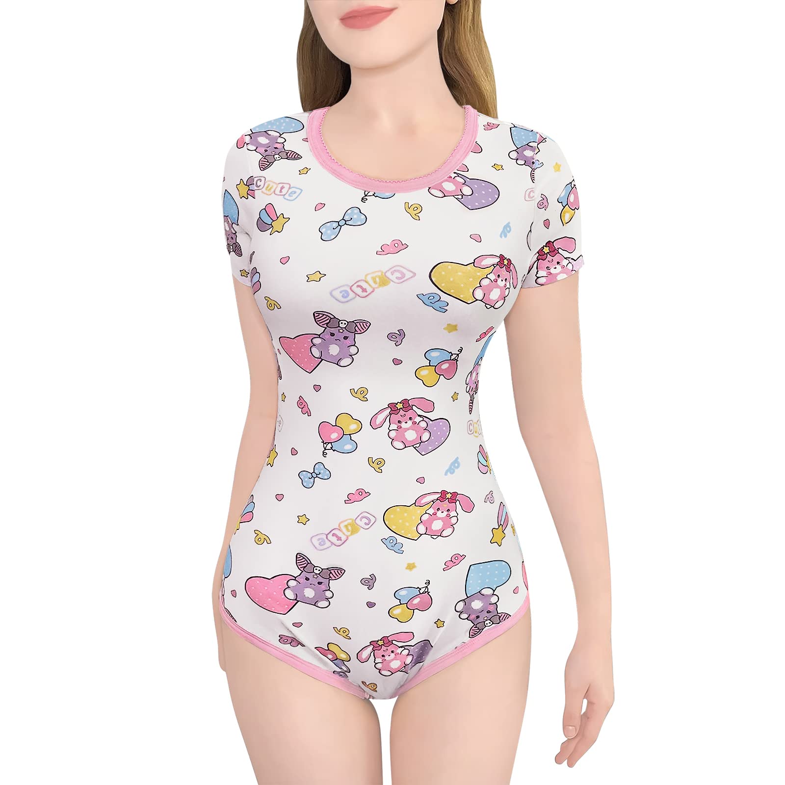 LittleForBig Bawełniany śpioszki Onesie Piżama Bodysuit- Baby Usagi & Bella Bodysuit