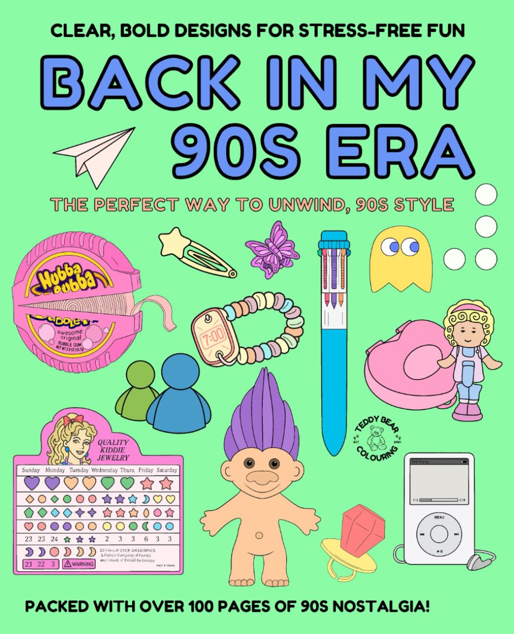 90s Era - Retro Colouring Book - Colouring Book - 90s Colouring Book - 90s Throwback - Adult Colouring Pages - 90s Kids - Nostalgic Colouring Book