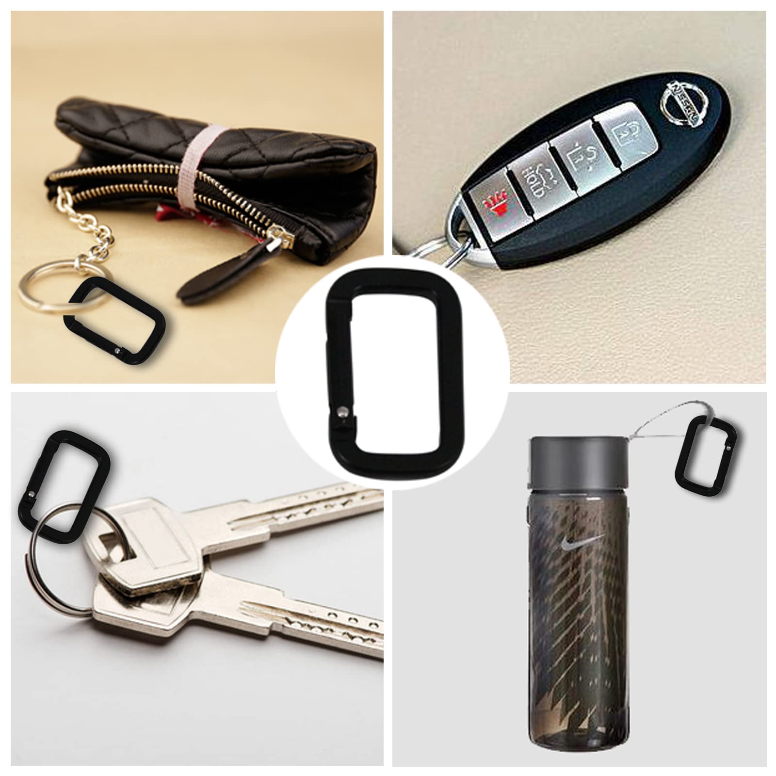 2 Moschettoni In Alluminio Con Chiusura A Vite - Multiuso Per Zaino, Tenda, Borraccia - Foto 6