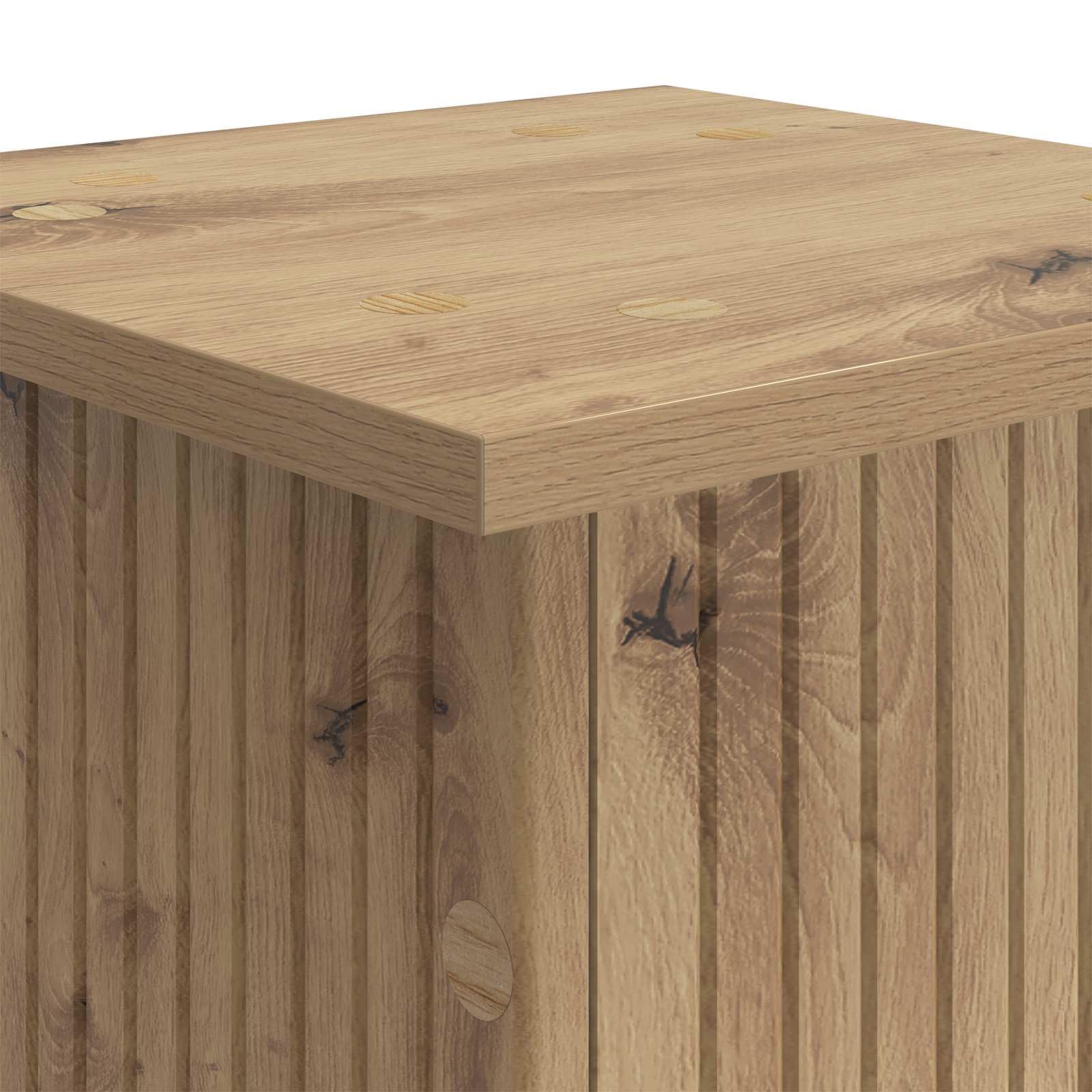 Hothingwell Pflanzenständer, 2 Stück, Eiche, 30,5 x 30 x 43 cm | Feuchtigkeitsbeständiges Holzwerkstoff, klares modernes Design, einfache Pflege mit feuchtem Tuch