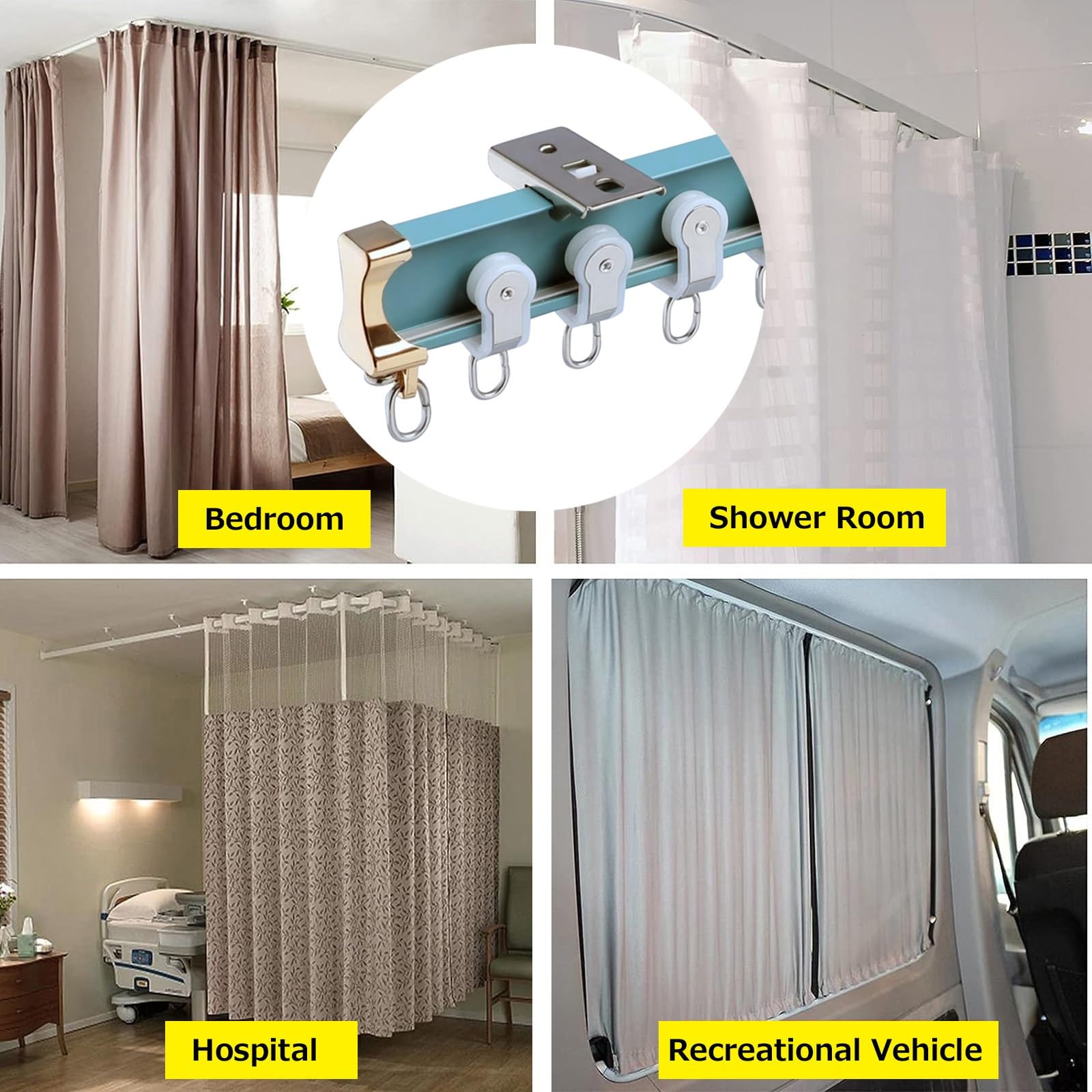 Binario per tende flessibile da soffitto 6 m, sistema di binari per tende scorrevoli | Leroy Merlin