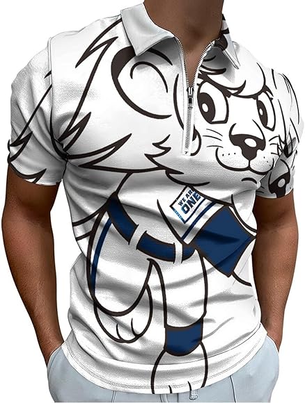 Amazon | [josue] メンズ 半袖 ハーフジップシャツ 埼玉西武ライオンズ 