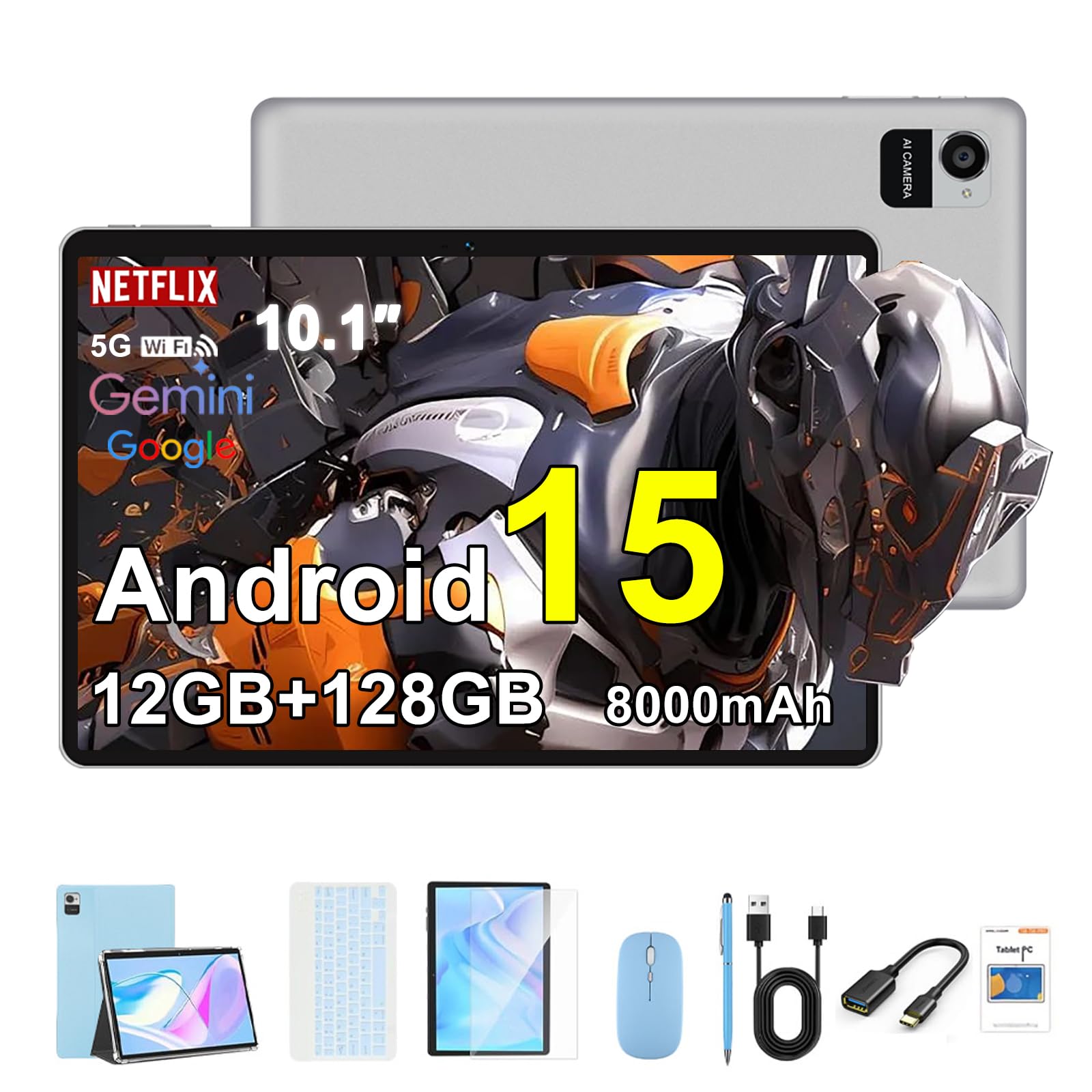 Amazon.com : Crelander 10.1 Inch Android 15 Tablet, 12GB+128GB