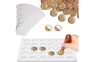 30-Cavity Self-Adhesive Silicone Mat for Wax Seal Stamping Arts and Crafts