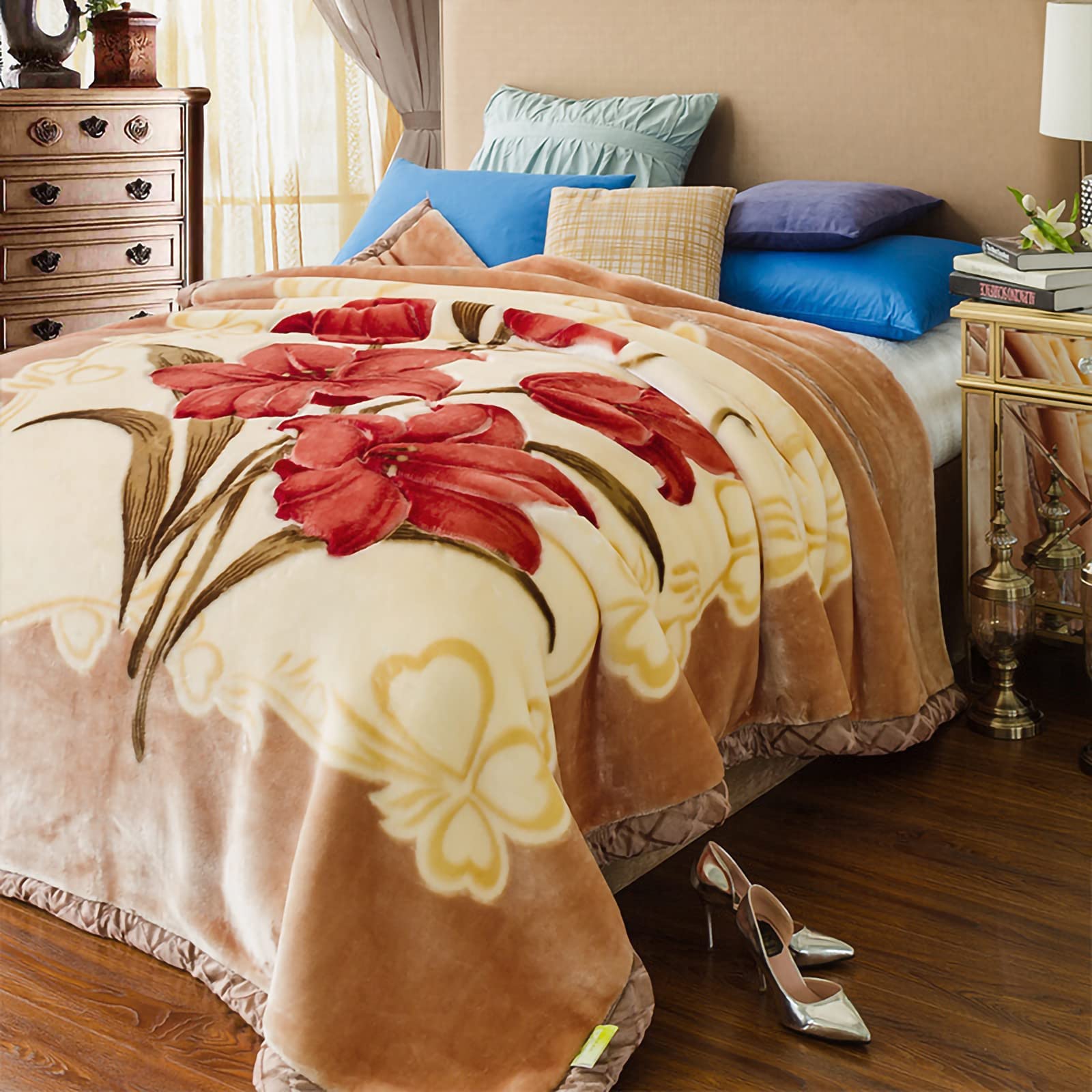 Amazon.com: Queen Size Korean Mink Blanket Heavy 80x90 Inches