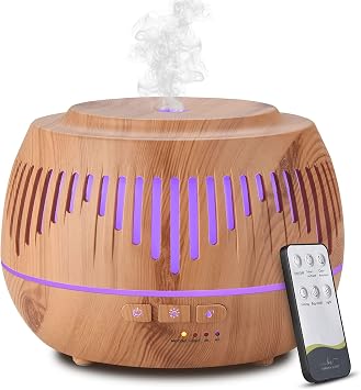 Humidifiers for Bedroom Large Room Home Baby Kids Whole House Hotel Office Desk Plant,500ml Cute Aromatherapy Portable Ultrasonic Cool Mist Humidifier with Essential Oil Diffuser Light Remote