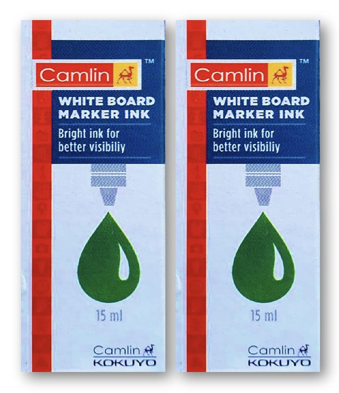 Camel Green Whiteboard Marker Ink, 15ml, Pack of 2-image-39