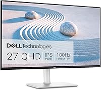 Dell S2725DS 27" QHD 100Hz Monitor with Built-in Speakers, TÜV Eye Comfort, Ergonomic Stand - Ash White