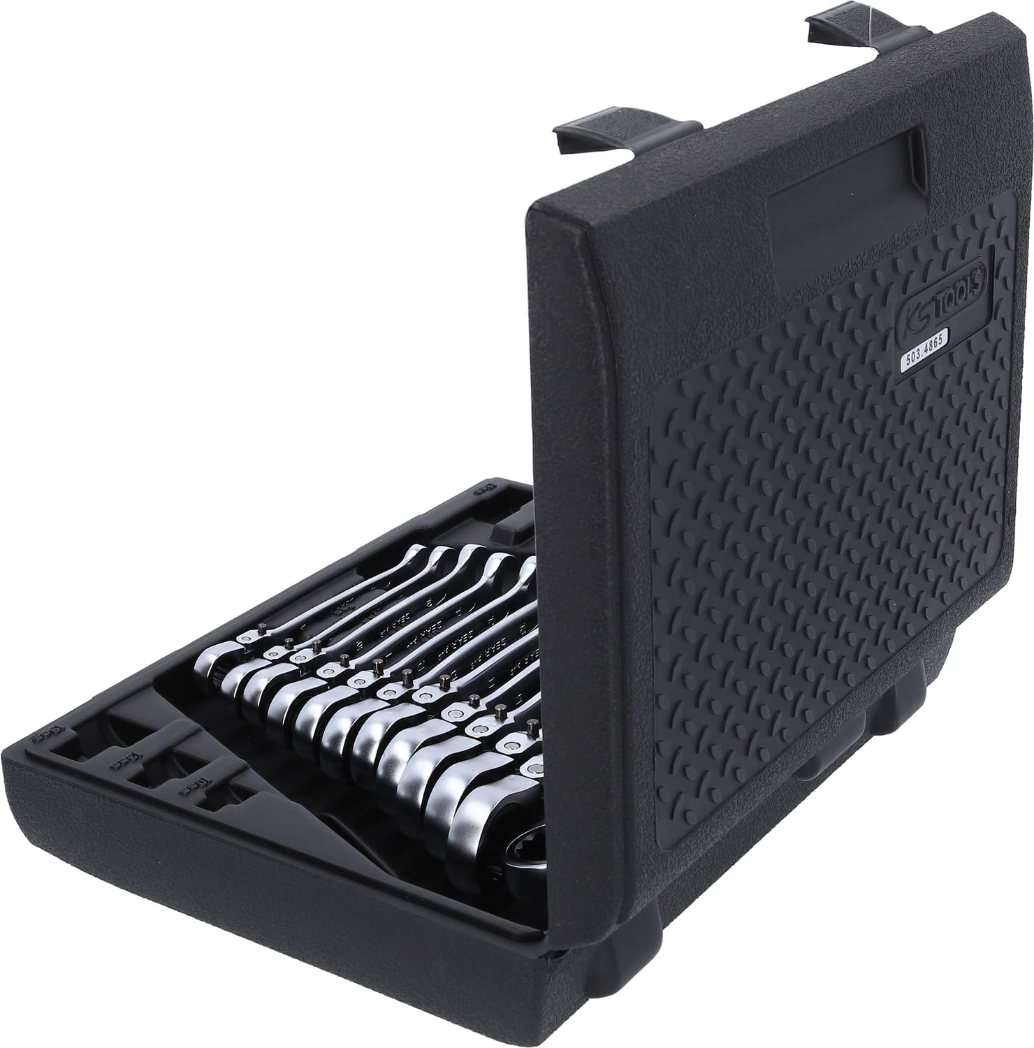 KS Tools 503.4865 Juego de llaves combinadas de carraca articuladas GEARplus, 12 pzsbloqueables