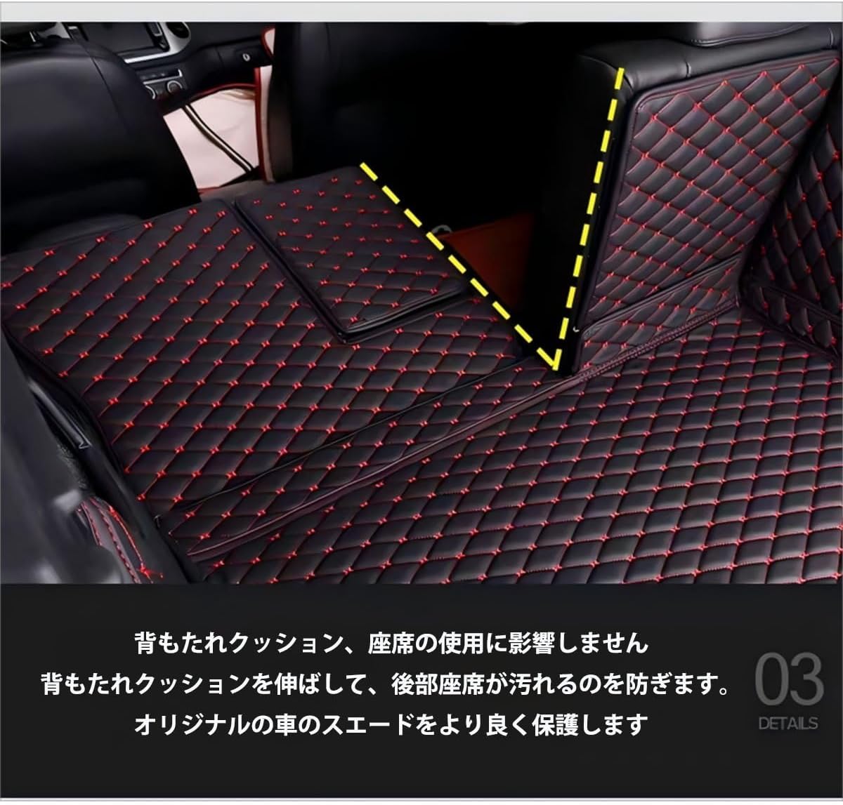 車のトランクマット に適用 BMW 5シリーズ セダン (G30) 2017-2022 3Dカーゴマット ラゲッジマット XPEレザ