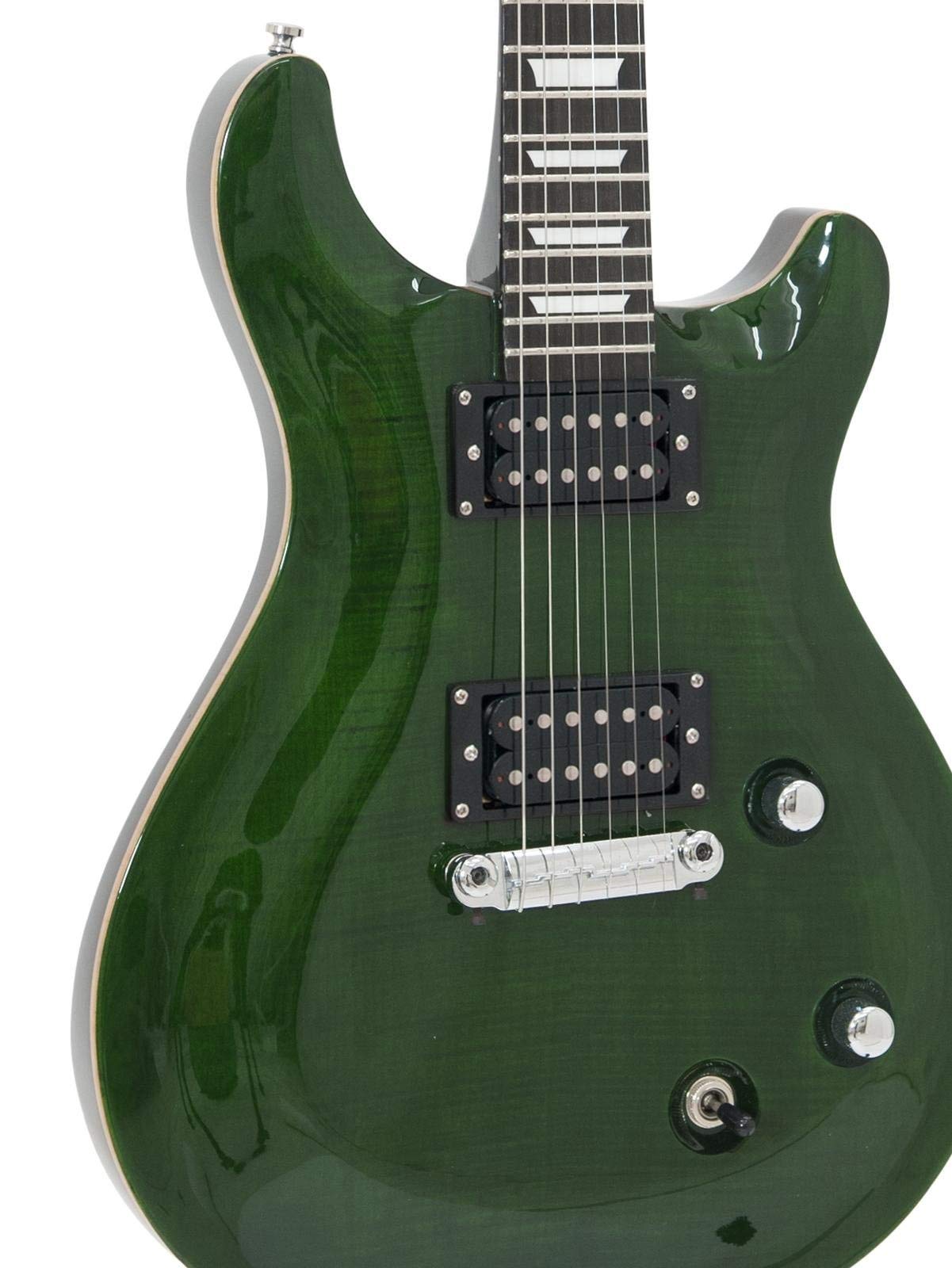 Chitarra elettrica Dimavery DP-600 flamed green PRS style - VALUTO SCAMBI/PERMUTA, POSSIBILITA' DI RESO